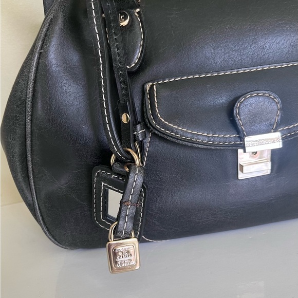 Y2K Liz Claiborne Vintage Leather Kisslock closure Womens Handbag / Shoulderbag - Picture 4 of 11